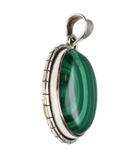 Colgante de Malachite en Argent Sterling 925 (A57)