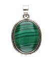 Colgante of Malachite in 925 Sterling Silver (A58)