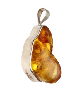 Colgante de Âmbar em Prata de Lei 925 (A61)