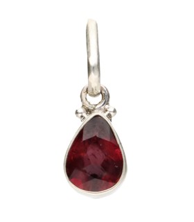 Colgante di Tormalina Rosa in Argento Sterling 925 (A76)