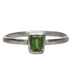 Anello di Tormalina Verde in Argento Sterling 925 (A78)