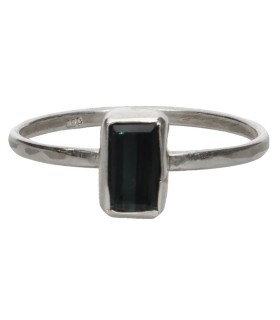 Anillo de Tourmaline Bleue en Argent Sterling 925 (A82)