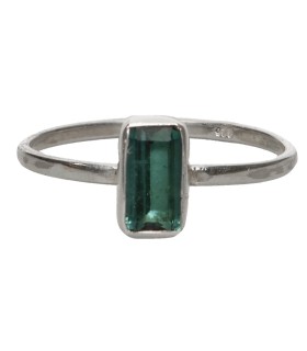 Anello di Tormalina Blu in Argento Sterling 925 (A83)