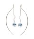 Pendenti di Topazio Blu in Argento Sterling 925 (A85)