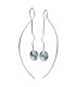 Pendenti di Topazio Blu in Argento Sterling 925 (A85)