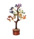 Árbol de Mix Minerales Chakras Pequeño con Base de Madera