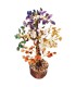 Árbol de Mix Minerales Chakras Pequeño con Base de Madera
