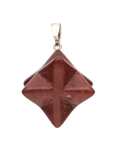 Pingente Merkaba de Jaspe Vermelho