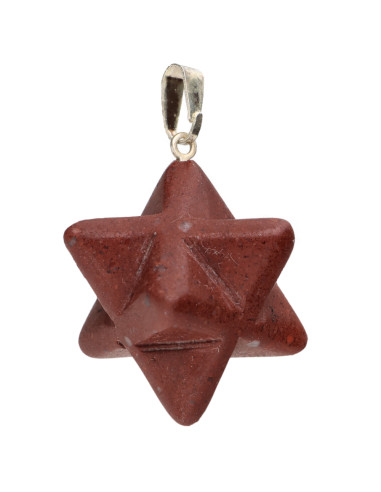 Pingente Merkaba de Jaspe Vermelho