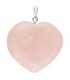 Colgante Corazón de Cuarzo Rosa Calidad A
