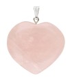 Colgante Corazón de Cuarzo Rosa Calidad A