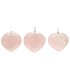 Colgante Corazón de Cuarzo Rosa Calidad A