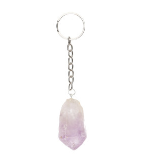 Amethyst Key Ring Rough Tip
