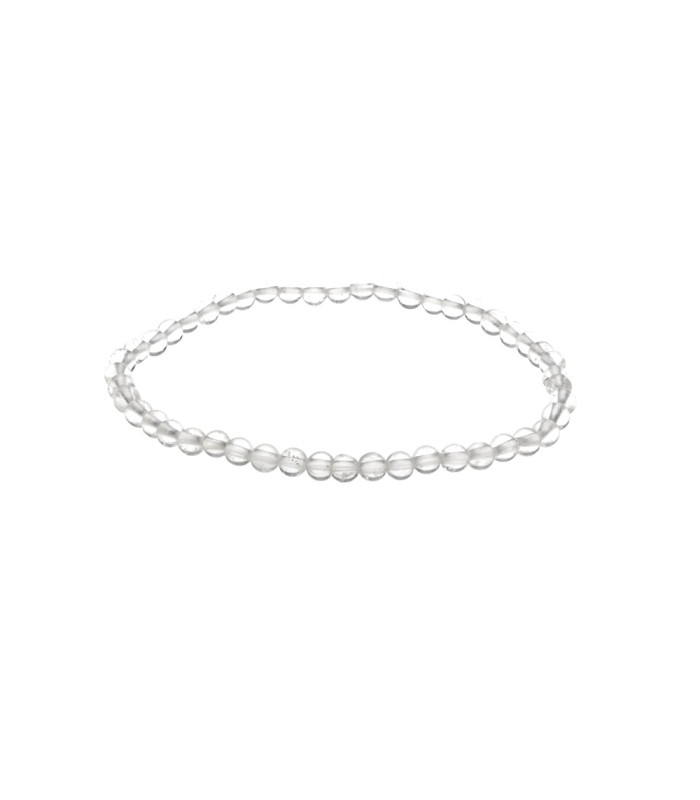 Pulsera de Cuarzo Blanco 4mm