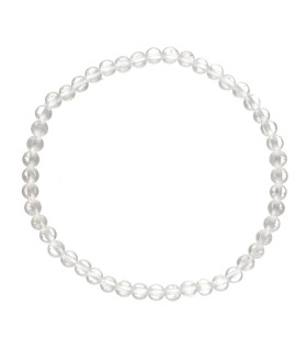 Bracelet de quartz blanc 4mm