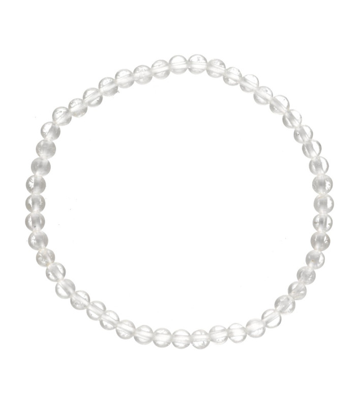 Bracelet de quartz blanc 4mm