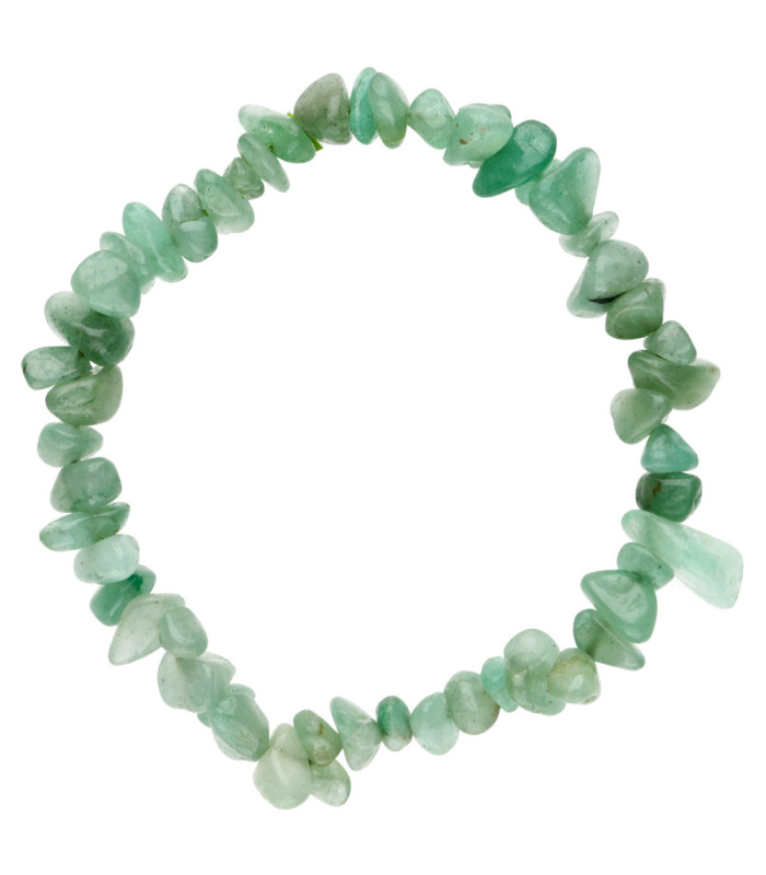 Bracciale con chips di quarzo verde