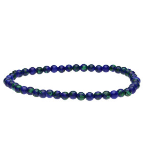 Bracelet d'azurite et de malachite extra 4mm