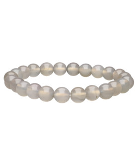 Bracelet d'Agate grise 8mm