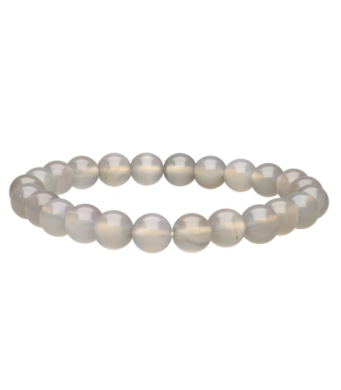 Grey Agate Bracelet 8mm