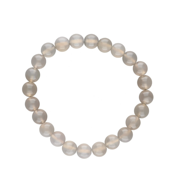 Pulsera de Ágata Gris 8mm