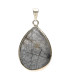 Silver Plated Tourmaline Quartz Drop Pendant