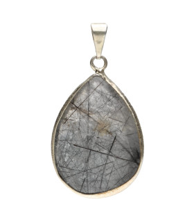 Pendentif Tourmaline Quartz argenté