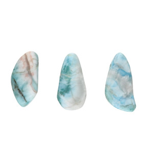 Larimar Rhodium Plated Pendant