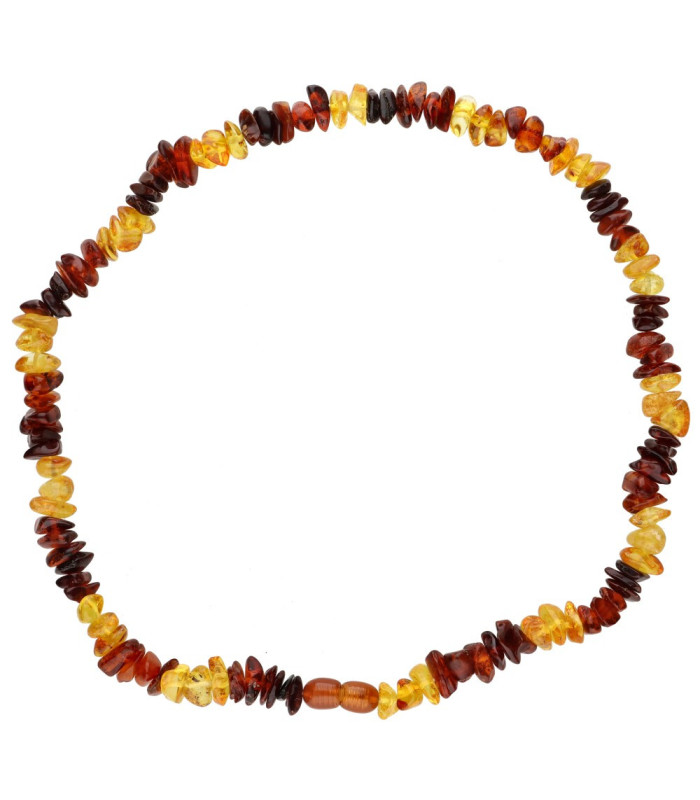 Necklace Dark and Light Amber Chip Necklace 45cm | Vives de la Cortada