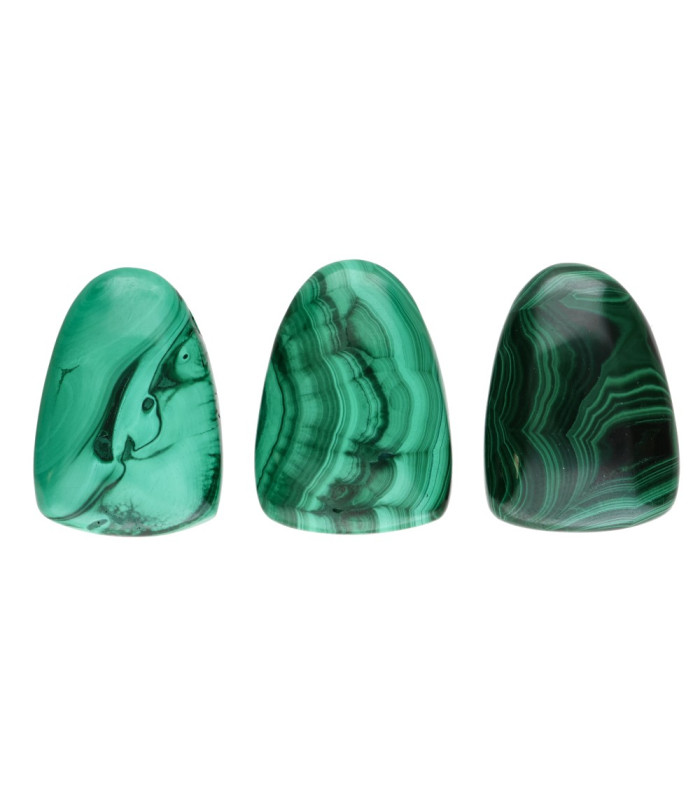 Pendentif Malachite avec plat plat percé Rodado Malachite : Vives de la Cortada