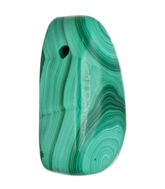 Pendentif Malachite avec plat plat percé Rodado Malachite : Vives de la Cortada