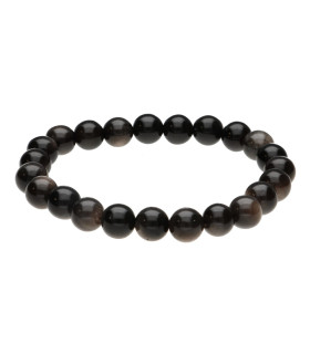 Bracciale in Obsidiana Argentata 6mm
