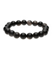 Bracciale in Obsidiana Argentata 8mm