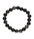 Bracciale in Obsidiana Argentata 8mm