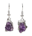 Brincos com Ametista Druse Silver Plated
