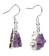 Amethyst Druse Silver Plated Earrings : Vives de la Cortada