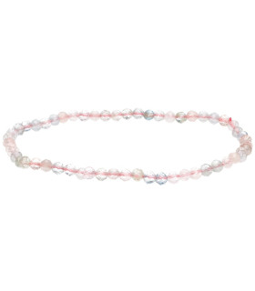 Pulseira Faceted Aquamarine e Morganite 3mm