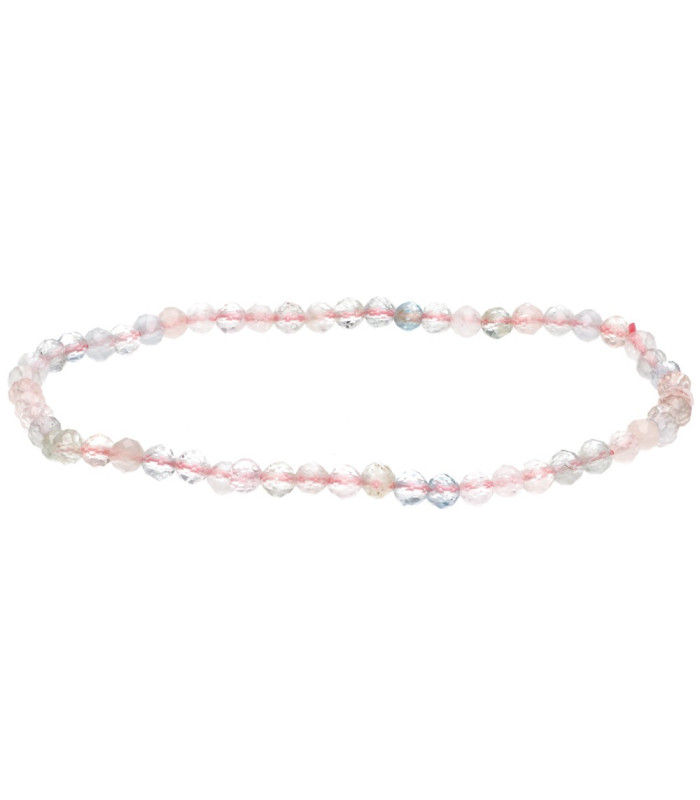 Bracciale a Faccette di Acquamarina e Morganite 3mm