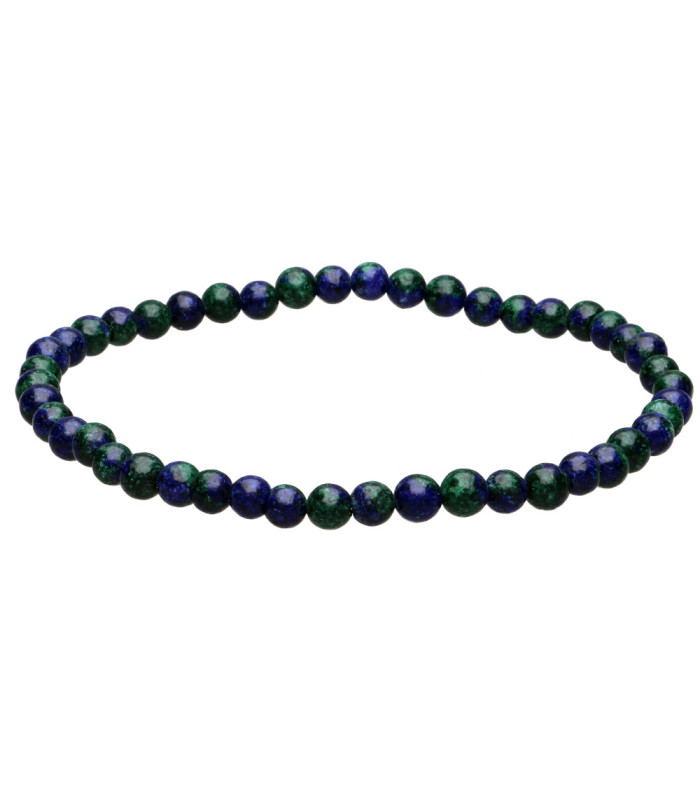 4mm Azurite with Malachite Bracelet