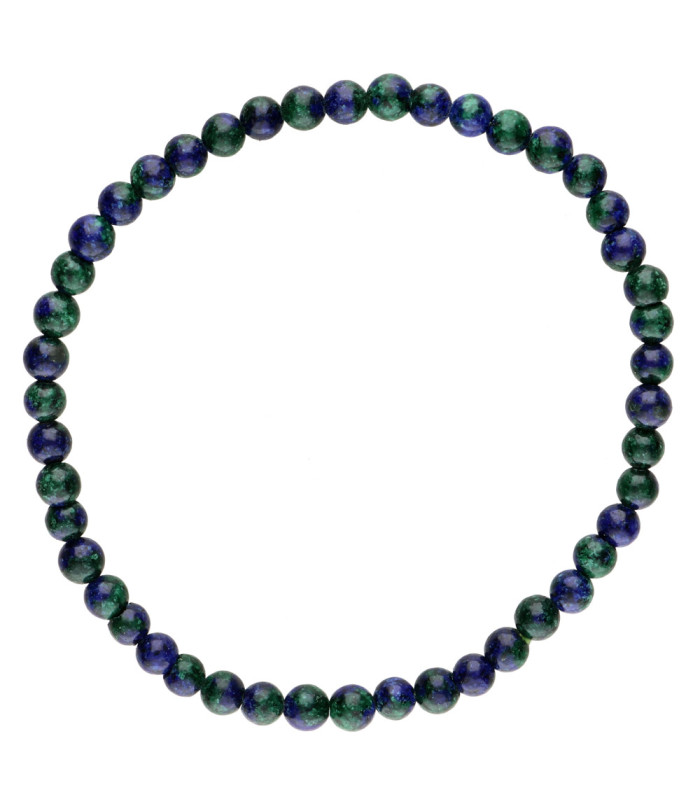 4mm Azurite with Malachite Bracelet