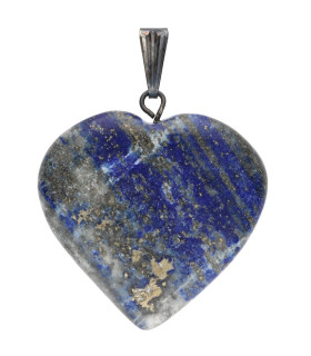 Pingente Coração de Lapis Lazuli em Prata de Lei 925