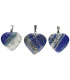 Lapis Lazuli Heart Pendant in Sterling Silver 925
