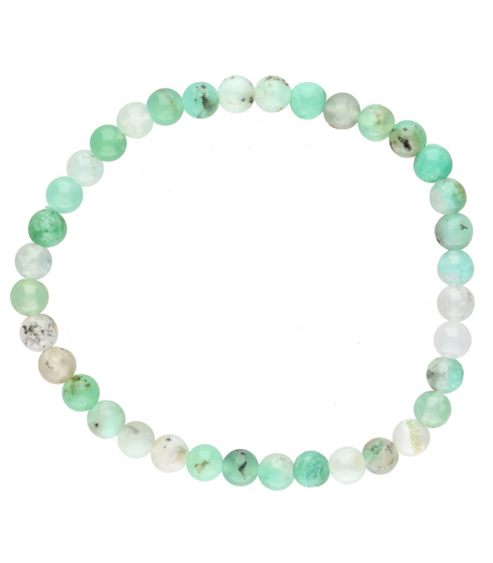 Pulseira de crisópraso de 4 mm para crianças