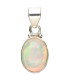 Small Oval Opal Pendant in 925 Sterling Silver