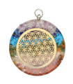 Pendentif Chakra en résine Fleur de vie