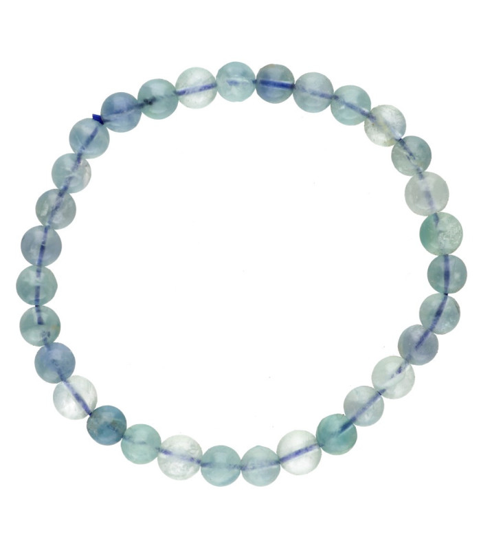 Pulseira fluorita azul 6mm