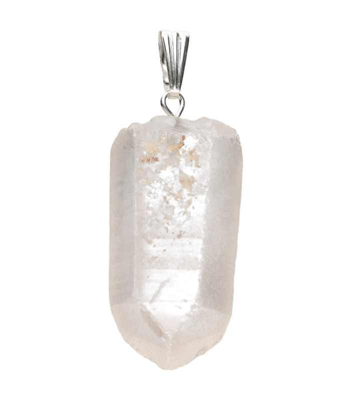 Pendentif en forme de pointe en quartz brut