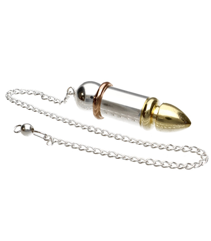 Pêndulo de prumo com pêndulo banhado a bronze e banhado a prata (PEND11)