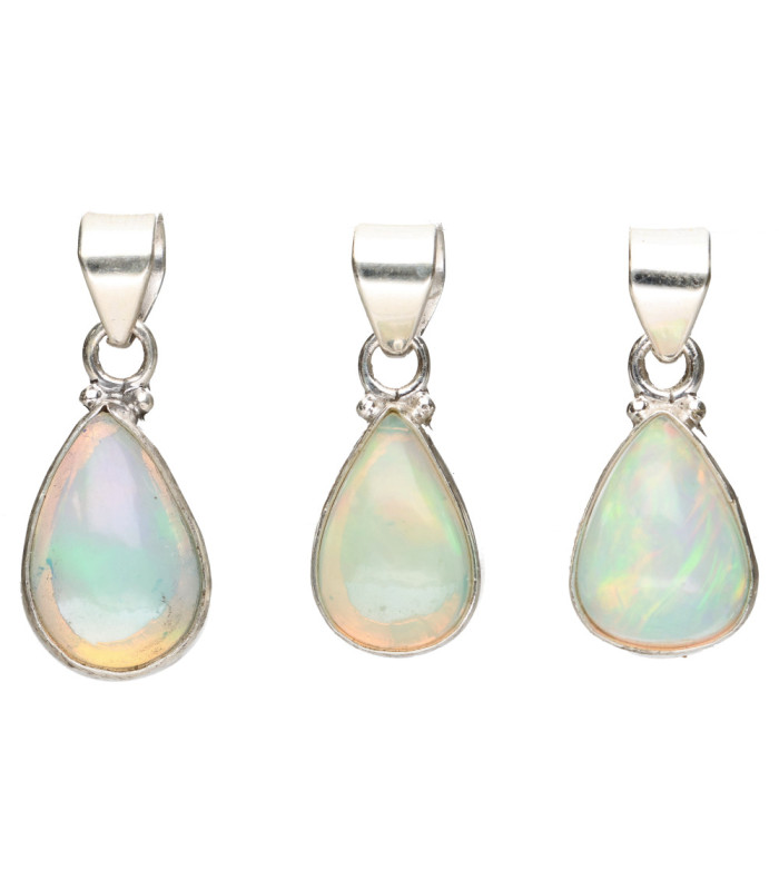 Mini Opal Drop Pendant in 925 Sterling Silver