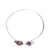 Bracciale di Amatista Grezza in Bagno d'Argento -B29-